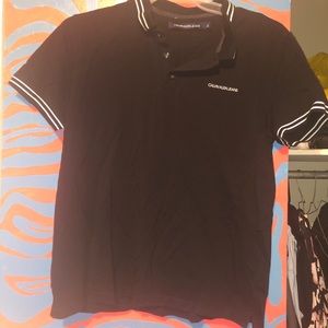 Black Calvin Klein polo T-shirt
